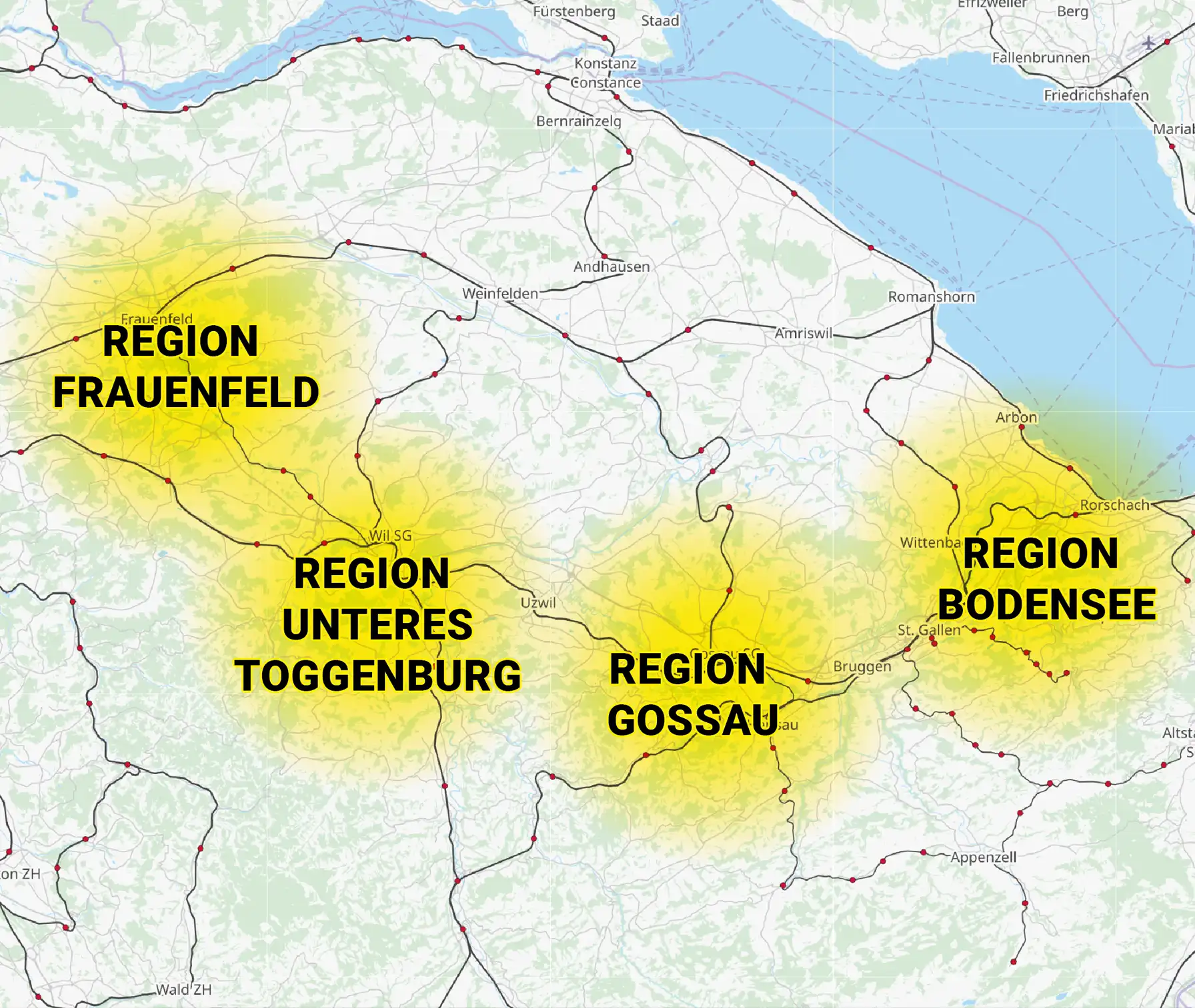 Entsorgungskonzepte für die Ostschweiz<br />
Kennen Sie unsere Entsorgungskonzept-Regionen?